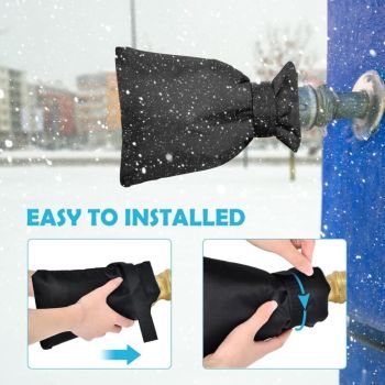2 pcs Antifreeze Faucet Cover, Outdoor Faucet Cover, Waterproof Garden Faucet Cover, for Winter Frost Protection, Oxford cloth material