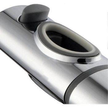 Shower Bracket, Shower Rod Slider, Replacement Bracket for Hand Shower Especially for Oval Slider Rod Height Adjustable Spray Holder on, Chrome Finish