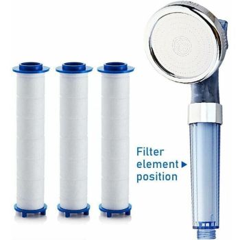Filter Shower Head 6 PP Cotton Filters, PP Cotton Filter Element for Shower Head and Ionic Filter, for Rain Shower Head