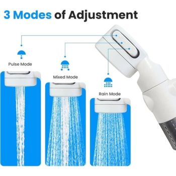 Portable Camping Shower with USB Rechargeable Electric Pump, Digital Display, Multiple Spray Modes, Outdoor Shower Kit