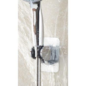 Strong Adhesive and Waterproof Shower Head Holder, Adjustable Handheld Shower Holder Wall Mounted Shower Bracket, ABS material