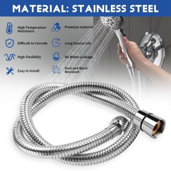 80 cm Stainless Steel Flexible Shower Hose for Bathroom, 1/2 Inch Interface, Replacement Water Connection Hose