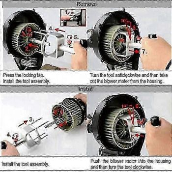 Durable High Quality Fan motor tool for S60 S80 V70 Xc60 Xc70 Evoque 9997284, Made of Metal, Silver Color, Perfect Fit