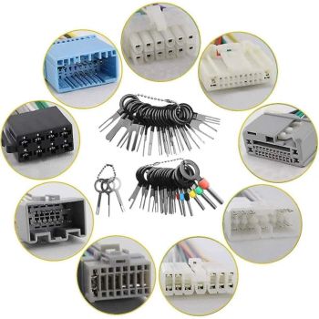 Terminal Ejector Kit Terminal Removal Tool, Electrical Wiring Car Disassembly Tool Connector Crimp Pin Puller 41pcs, Made of Metal