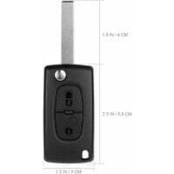 Folding car key shell, suitable Replacement for  2 or 3 buttons, for Peugeot and Citroen, remote control CE0523-CE0536