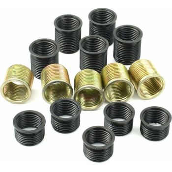16 Pieces Spark Plug Thread Repair Kit, M14 x 1.25 mm Spark Plug Thread Repair Kit, M16 Tap with Portable Case, Spark Plug Repair Tool., Made of Steel
