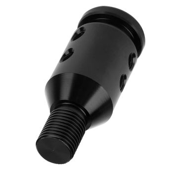 Universal Car Gear Shift Knob Adapter Compatible with Non-Threaded Gear Shifters 12x1.25-Perfect, Made of Aluminum, Black Color