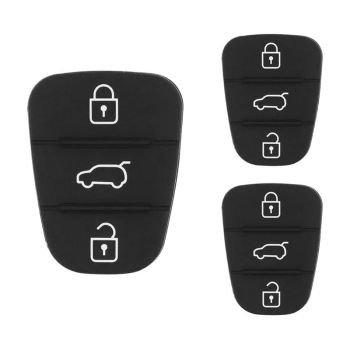 2Pcs Silicone Key Case Compatible with Kia Sportage Cee'd Picanto Rio \u0026 Hyundai i10 i20 i30 ix20 ix35 - 3 Buttons Remote Control Cover