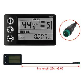 Long Lasting Premium New LCD display for electric bike 24V/36V/48V Display E-bike Electric bike, Made of Plastic
