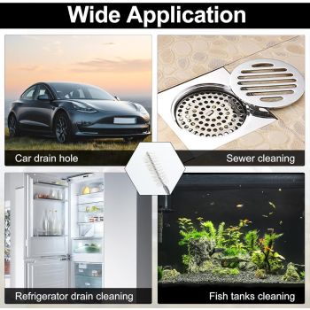 Auto Sunroof Drain Pipe Cleaning Tool, Windshield Wiper Drain Hole, Narrow Car Drain Pipe Cleaning Tool, 3m_xx, Made of Steel, Clear Color