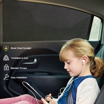 sunshade car baby child, 2 pieces with UV protection, universal window rear side net for children pets, Replacement Part