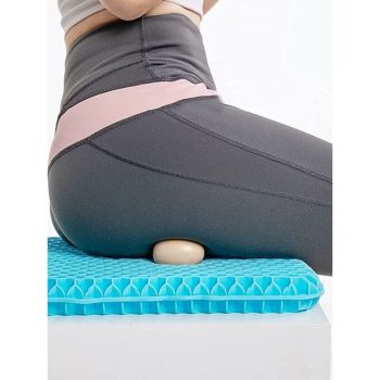 Thick Gel Seat Cushion with Non-Slip Coating Breathable Honeycomb Pattern Absorbs Pressure Points for Car Office Chair Wheelchair (Milk Blue)