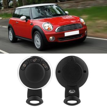 3-button remote control for Mini Cooper 2007 2008 2009 2010 2011 2012 2013 2014 KR55WK4, Replacement Part, Black Color