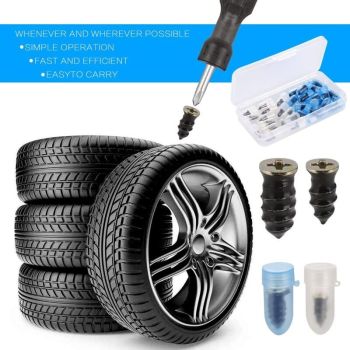 30 Pcs Rubber Nails for Car Motorcycle Tire Repair with Screwdriver Compatible with Cars Motorcycles 15 Small 15 Large