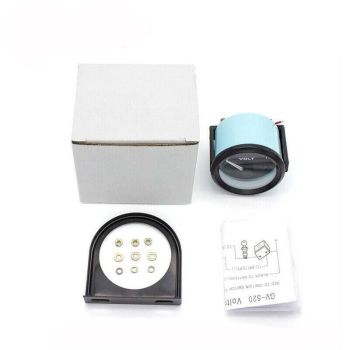 Universal 12V Voltmeter Gauge 52mm/2in (8-16V) for Car, Compatible with Most Vehicles, Aluminum Alloy material, Black/White Color Options