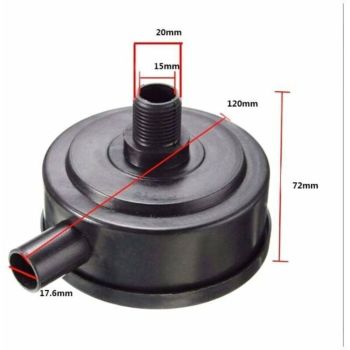 Air Filter Compressor Filtration Silence 20mm Male Thread Black, Plastic material, automotive replacement use, Black Color