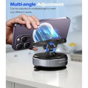 MagSafe Car Phone Holder Compatible with iPhone 16 15 14 13 12 Pro Max Plus Black Magnetic Mount for Mirror Glass Gym, Black Color