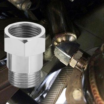 2 pcs O2 Sensor Spacer Thread Universal M18 X 1.5 Car Engine Light Oxygen Sensor Extension Adapter for Vehicle, Metal material