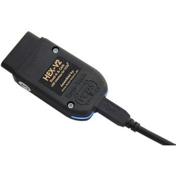 HEX V2 VCDS VAG COM 25.3 5053 Diagnostic Cable for VW/AUDI/Skoda/Seat Auto Reader USB Scanner Cable (English), ABS material