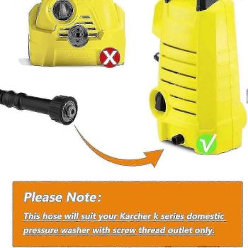Karcher K2 Old Model High Pressure Washer Hose 6m med M22 14mm Connection 0905, Rubber material, car washing and detailing