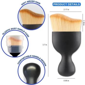 Soft cleaning brush / brush for car interiors 3-pack Black, Plastic material, car washing and detailing, polishing or foam cleaning, Black Color
