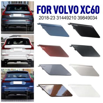 Towbar Hole Protective Cover Rear Bumper For VOLVO XC60 2018-23 39849034 31449210 Night Silver, ABS material, Silver Color