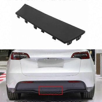 Model Y 2020-2023 Towbar Cover Rear Bumper Trailer Cover 1494009-00-B Replacement black, ABS material, direct exterior replacement, Black Color