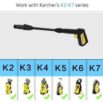 High pressure washer gun for Karcher K2 K3 K4 K5 K6 K7 Karcher, Brass + Plastic material, car washing and detailing