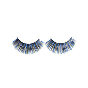 Long Black and Blue Tinsel False Eyelashes