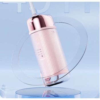 Mini Water Flosser for Travel, Ultra-Portable Cordless Oral Irrigator, IPX7 Waterproof 4 Modes, 180mL Teeth Cleaner for Tonsil Stones & Braces Care - Home & Travel