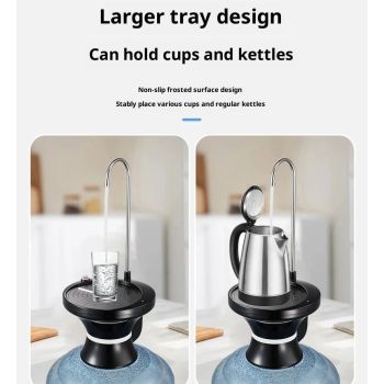 Drinking Water Dispenser Pump, Automatic Electric Drinking Water Bottle Pump USB Rechargeable with 2 Switch Control, Stable and Portable for Home, Kitchen, Office, Camping