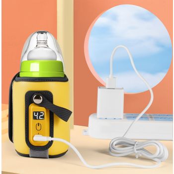Bottle Warmer, Baby Milk Warmer with 5-Speed Temperature Control, Stable Constant Warming with LED Display, USB Powered with , Suitable for Home and Travel