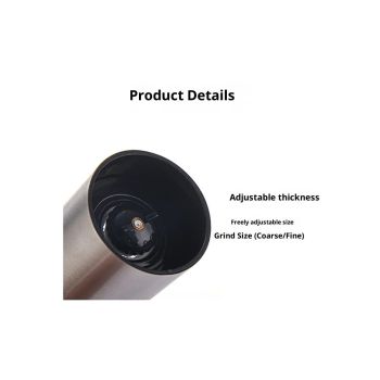 2 in 1 Salt and Pepper Grinder with Adjustable Ceramic Rotor, Manual dual headStainless Steel Salt Grinders and Pepper Mill for Kitchen, Outdoor Barbecue（Single cell 70ml）