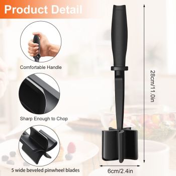 2 Pcs Meat Chopper, Upgrade Hamburger Smasher, Premium Heat Resistant Meat Masher for Ground Beef, Ground Turkey and More, Non Stick Mix Grinder