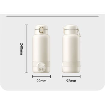 Portable Bottle Warmer for Travel, Fast Heating in for Breast Milk and Formula, with LED Display, Large Capacity, Baby Bottle Warmer with Temperature Control