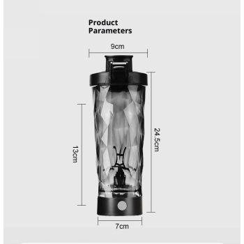 Premium Electric Protein Shaker Bottle, Made - BPA Free -601-700ml Vortex Portable Mixer Cup/USB Rechargeable Shaker Cups for Protein Shakes