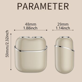 Mini Electric Shaver for Men and Women, Dual Head Portable Razor with Smart Sensor, Compact Travel Size Pocket Shaver, USB-C Rechargeable, Wet & Dry Waterproof, Low Noise, Easy to Clean