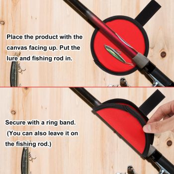20 Pack Fishing Lure Covers 6 Inch Bait Gloves Lure Shield Wrap Fishing Hook Cover Easily See Bait Storage Protector Guard to Keep Fishermen Safe for Rod