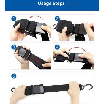 Transom Tie Down Straps – Heavy-Duty Boat Trailer Straps for Bass Boats, Jet Skis & More, Secure Fit, Easy to Use - Marine Boat Accessories