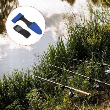 16 Pcs（8pairs blue） Fishing Rod Tip Cover and Tie, Cane Sleeve Protector Case Fastening Straps Accessories