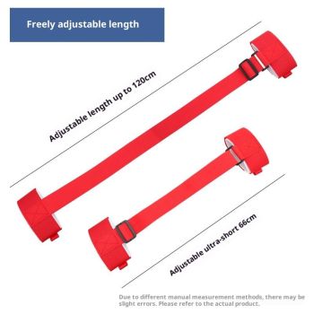6 Pack Ski Carrier Straps Adjustable Shoulder with Cushioned Fastener Tape Strap Loop Strong for Adults Kids（black+red)