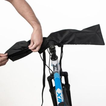 Protective Cover for E-Bike Display and Handlebar Protection, Polyester, Black, Protection Against Wet, Dust and Dirt, for Handlebars
