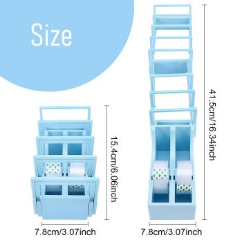 Original Viral Desktop Tape Dispenser for Gift Wrapping & Crafts | Prepares 18 Tape Strips Fast | Blade-Free, Compact, Heavy-Duty | Fits Standard,  Double-Sided Tape(BLUE)