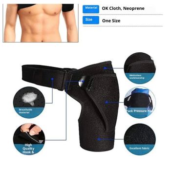 Shoulder Support Brace with Pressure Pad for Men Women, Adjustable Shoulder Brace for Torn Rotator Cuff, Tendonitis, Dislocation, AC Joint, Bursitis, Labrum Tear, Pain,universal