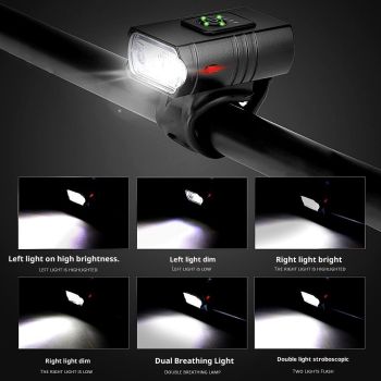 Bike Light, High Lumens Super Bright Bicycle Lite, USB Rechargeable Bike Headlight & Taillight Set, Waterproof Safety Bike Front & Rearlight for Road, Mountain, Night Riding