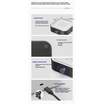 Magnetic Stirrer 3000rpm, Magnetic stir Plate with Stir Bar, Mini Magnetic Mixer Stirrer Max Stirring Capacity 5000mL, Lab Stirrers (No Heating)