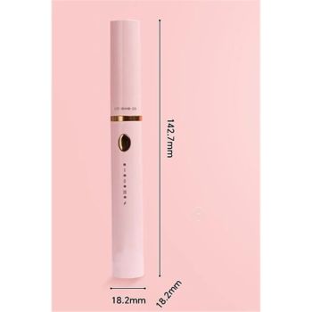 360° Heated Lash Brush Rechargeable with 3 Brush Heads & 3 Temp & 5s Fast Heating【Lengthen/Define/Curler】 3-in-1 Lash Curler for All Types of Lashes 【pink】
