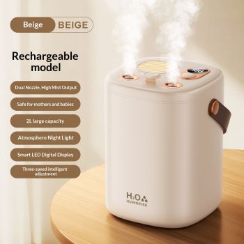 Humidifier for bedroom Portable Cool Mist Humidifiers Auto Shut-Off USB Desk Humidifier,with Warm Night Light and Dual Nozzle Design for Bedroom Travel Office,