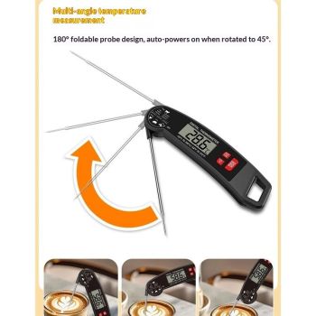Digital Meat Thermometer - Fast Instant Read Food Thermometer, Waterproof Kitchen Thermometer with Backlight & Hold Function for Cooking, Candy Making, Outside Grill
