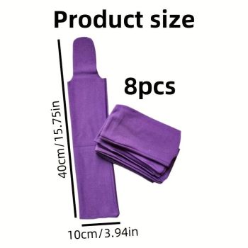 Protect Horse's Mane from Wind, Sun & Mud - Prevents Tangles, Rubbing Out and Breakage - Made with Nylon - Easy to Use and Washable - Set of 8  Purple;